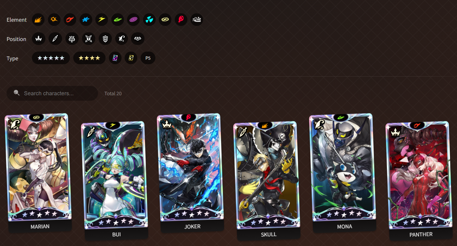 Persona 5: The Phantom X (P5X) 정보 사이트 LufelNet 대표 이미지